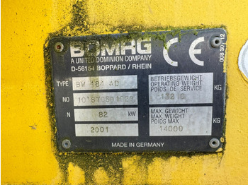 Compactador de asfalto BOMAG BW 184 AD: foto 4