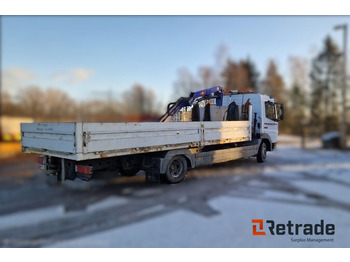 Camião de caixa aberta/ Plataforma, Camião grua Mercedes-Benz Atego 818L med 6 meter plan og kran: foto 3