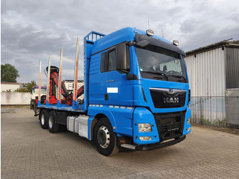 Camião de transporte de madeira, Camião grua MAN TGX 26.500 Holz-LKW Euro6 6x4 Holztransporter m Palfinger (16): foto 2