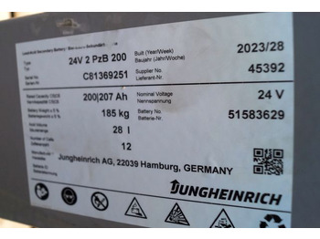 Bateria automotiva por Equipamento de movimentação Jungheinrich unknown | Battery 24 2PZB200 year 2023 weight 185 kg sn. C81368251 : foto 3