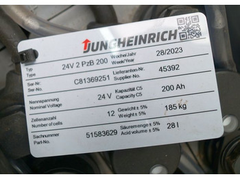 Bateria automotiva por Equipamento de movimentação Jungheinrich unknown | Battery 24 2PZB200 year 2023 weight 185 kg sn. C81368251 : foto 4