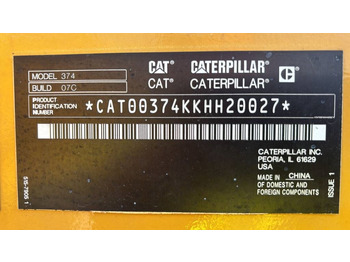 Escavadora de rastos CAT 374: foto 5