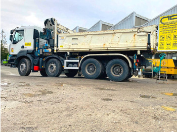 Camião basculante, Camião grua RENAULT KERAX 8x4 520 BIBENNE CIF GRUE CORMACH: foto 3