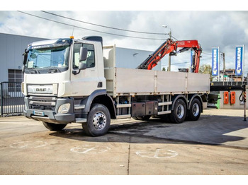 Camião de caixa aberta/ Plataforma, Camião grua DAF CF 450-6X4+FASSI18T/M(3EXT)-78500KM: foto 3
