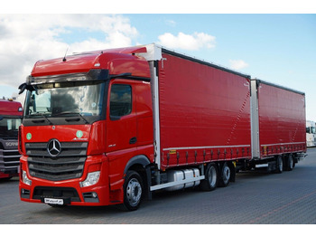 Camião de lona Mercedes-Benz ACTROS 2545 / ZESTAW TANDEM 120 M3 / PRZEJAZDOW: foto 2 Camião de lona Mercedes-Benz ACTROS 2545 / ZESTAW TANDEM 120 M3 / PRZEJAZDOW: foto 2