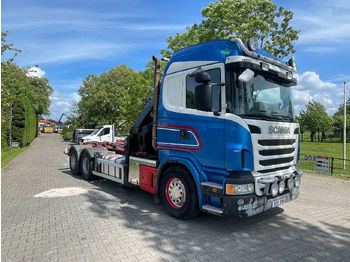 Camião transportador de contêineres/ Caixa móvel, Camião grua Scania R480 with hiab hookloader and hiab 262 EP5 with remote crane 2019: foto 4