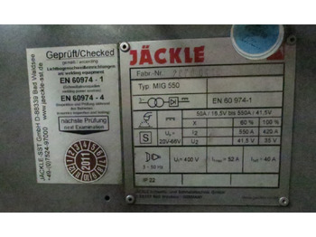 Equipamento para soldagem Jaeckle MIG 550: foto 3