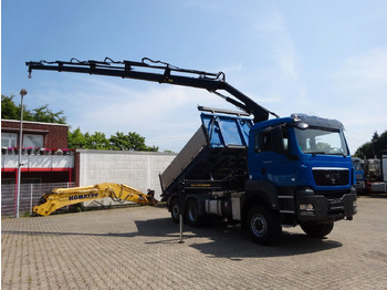 Camião basculante, Camião grua MAN 28.400 TGS 3Skipper+HIAB 166 E-4 HIPRPO 6x4-4: foto 4