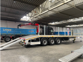 Semi-reboque plataforma/ Caixa aberta para transporte de máquinas pesadas novo LIDER 3-assige platte oplegger: foto 3