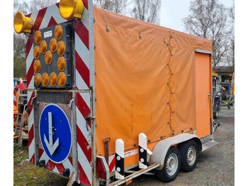 Reboque Mersch VZ 616 Absperrtafel FAT Nissen Horizont Verkehrsleittafel Verkehrsleitanhänger Verkehrssicherungsanhänger Leitanhänger: foto 2