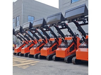 Mini pá carregadora novo LEZUM Free Shipping Mini Skid Steer Loader Compact Track Electric/Diesel Chinese Mini Skid Steer Loader For Sale With Mini Skid Steer Attachments 4 In 1 Bucket: foto 4