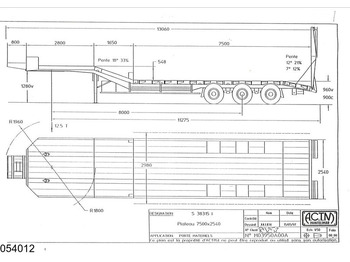 Semi-reboque baixa ACTM Lowbed 38.000 KG, Steel suspension: foto 2