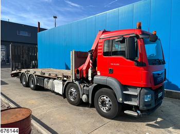 Camião de caixa aberta/ Plataforma, Camião grua MAN TGS 35 360 8x2, EURO 6, FASSI, Winch: foto 4