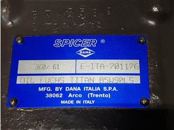 Caixas de velocidade e peças por Máquina de construção Ahlmann AZ150-4181908A-Spicer Dana 360/61-Transmission: foto 5