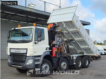 Camião basculante, Camião grua DAF CF 460 8X4 Palfinger PK18002 EH Crane tipper Retarder Big-Axle Steelsuspension Manual: foto 2