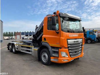 Camião polibenne, Camião grua DAF FAN CF 430 HMF 23 Tonmeter laadkraan: foto 3