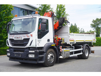 Camião basculante, Camião grua IVECO STRALIS 330 E6 / FASSI 195A 8.5 T / 3-side tipper: foto 2