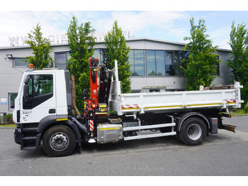 Camião basculante, Camião grua IVECO STRALIS 330 E6 / FASSI 195A 8.5 T / 3-side tipper: foto 3