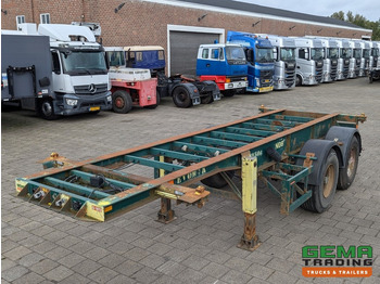 Semi-reboque transportador de contêineres/ Caixa móvel Flandria OP CC 2A 2-Assen ROR DrumBrakes - Steel Suspension - 3350KG - 20FT (O1873): foto 4