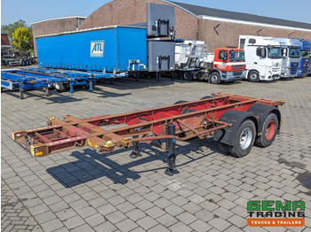 Semi-reboque transportador de contêineres/ Caixa móvel Krone SZC 20FT 2-Assen ROR - STEEL Suspension - DOUBLE tires - DrumBrakes  (O1869): foto 2