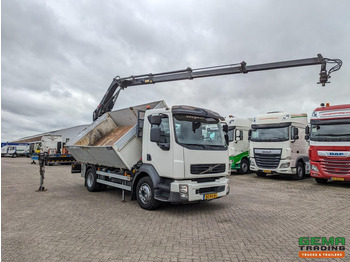 Camião basculante, Camião grua Volvo FL240 4x2 Dagcab Euro5 - 2 Zijdige Kipper + Kraan Hiab 088ES-3 HIDUO - RadioGrafisch - 39.900KM! - 11/2025APK: foto 2