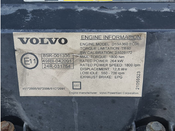 Motor VOLVO FH FM ENGINE D13A 360 EC06 / COMPLETE: foto 4