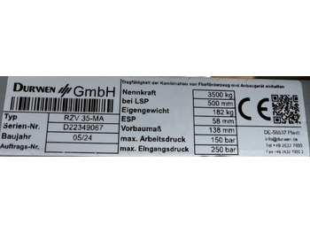 Garfos DURWEN RZV 35 B=1150 mm: foto 4