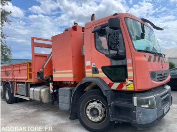 Camião de caixa aberta/ Plataforma, Camião grua RENAULT PREMIUM LANDER 430.26 - PLATEAU GRUE - GRUE FASSI F150 + RADIO - 2011: foto 2