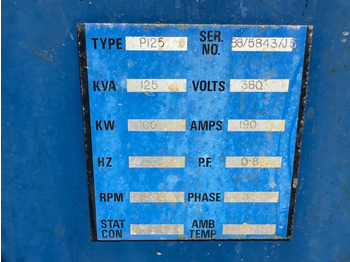 Gerador elétrico Perkins FG Wilson Stamford 125 kVA generatorset: foto 3