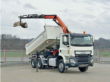 Camião basculante, Camião grua novo DAF CF 410 * Kipper 4,90 m + PK 16001 - K B * 6x4: foto 2