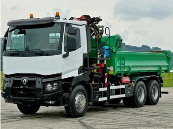 Camião basculante, Camião grua Renault C 430 *KIPPER 5,10 m + PK 16001 - K B* 6x4: foto 5
