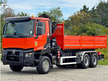 Camião basculante, Camião grua Renault K 380 * HIAB 144 BS - 3 HIDUO + FUNK * 6x4 * TOP: foto 4