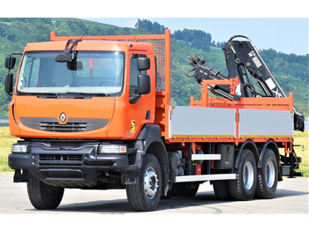 Camião grua, Camião de caixa aberta/ Plataforma Renault KERAX 410 * HIAB 144 B-3 HIDUO / 6x4 * TOP: foto 4 Camião grua, Camião de caixa aberta/ Plataforma Renault KERAX 410 * HIAB 144 B-3 HIDUO / 6x4 * TOP: foto 4