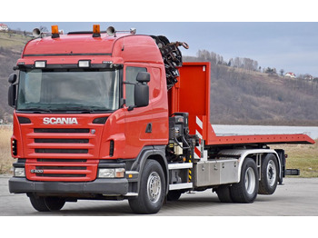 Camião grua, Camião polibenne Scania G 400 * Abschleppwagen 6,40m* KRAN + FUNK * TOP: foto 4