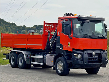 Camião basculante, Camião grua Renault K 380 * HIAB 144 BS - 3 HIDUO + FUNK * 6x4 * TOP: foto 4