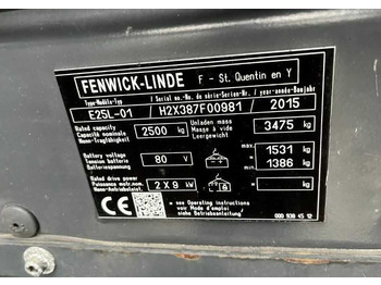 Empilhadeira elétrica Linde E25L-01: foto 4