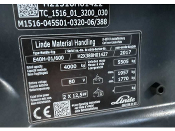 Empilhadeira elétrica LINDE E