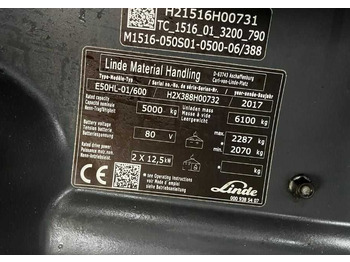 Empilhadeira elétrica Linde E50HL-01/600: foto 3