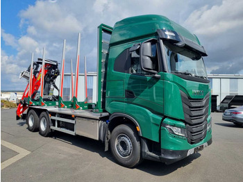 Camião de transporte de madeira, Camião grua novo Iveco X-WAY AS300X57ZP ON+ 6x4 Palfinger Epsilon M12 Z: foto 2