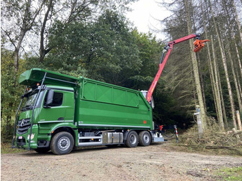 Camião de transporte de madeira, Camião grua novo Mercedes-Benz Arocs 2751L HAD + Q170L (11,5m!) -EBERT-Fäll-LKW: foto 2