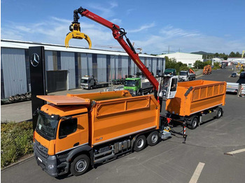 Camião de transporte de madeira, Camião grua novo Mercedes-Benz Arocs 2751L HAD + Q170L (11,5m!) -EBERT-Fäll-LKW: foto 3