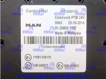 Centralina electrónica por Camião CALCULATOR PTM MAN TGX 81.25805.7127: foto 3 Centralina electrónica por Camião CALCULATOR PTM MAN TGX 81.25805.7127: foto 3