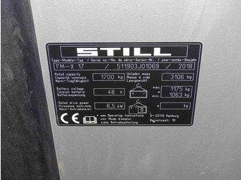 Empilhador retráctil Still FM-X17: foto 5