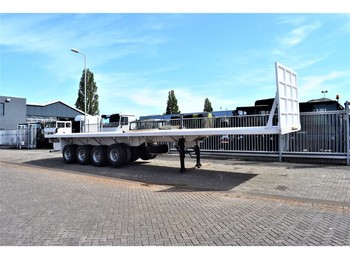 Semi-reboque plataforma/ Caixa aberta novo TMH flatbed 65 tons payload, 4 x BPW leaf spring suspensi: foto 1