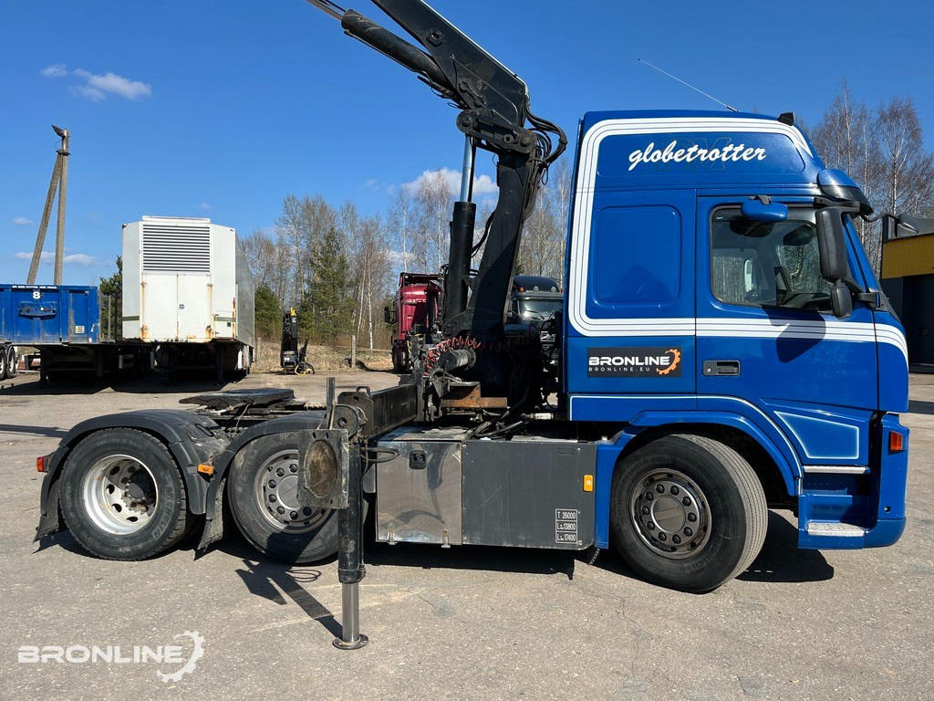 2008 VOLVO FM440 6x2+HIAB Crane+Platform trailer - Tractor, Semi-reboque plataforma/ Caixa aberta: foto 4 2008 VOLVO FM440 6x2+HIAB Crane+Platform trailer - Tractor, Semi-reboque plataforma/ Caixa aberta: foto 4