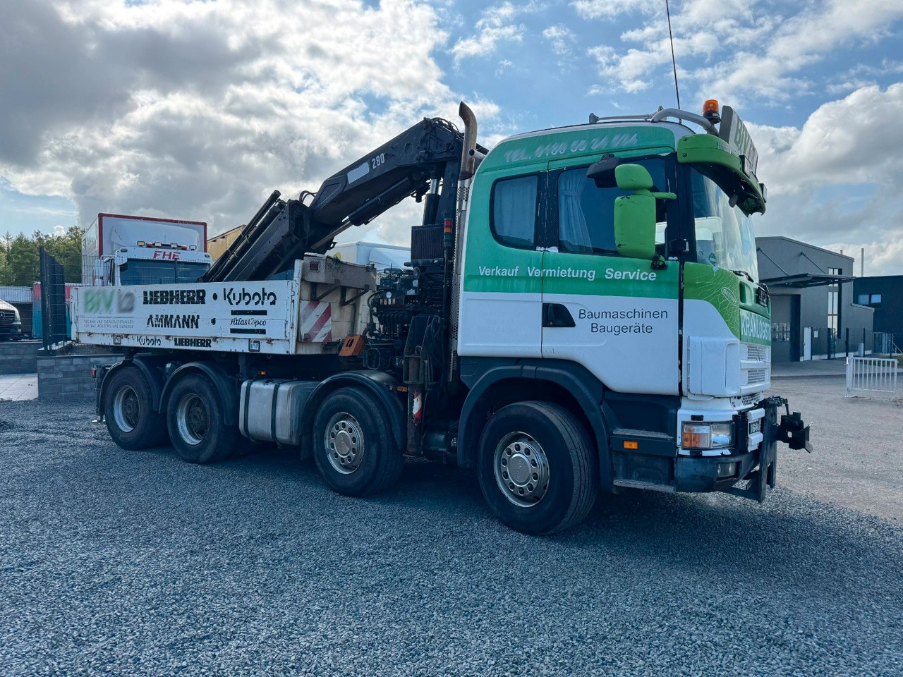 Scania 164G 580 V8 Kran Hiab 280 Retarder Sattelplatte Scania 164G 580 V8 Kran Hiab 280 Retarder Sattelplatte - Camião de caixa aberta/ Plataforma, Camião grua: foto 4 Scania 164G 580 V8 Kran Hiab 280 Retarder Sattelplatte Scania 164G 580 V8 Kran Hiab 280 Retarder Sattelplatte - Camião de caixa aberta/ Plataforma, Camião grua: foto 4