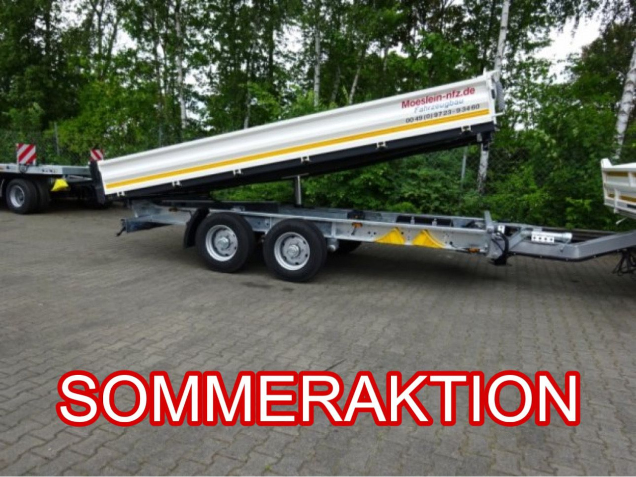 Möslein TTD 11 Weiß  neuer Tandem 3- Seitenkipper Tieflader-- Neufahrzeug -- - Reboque basculante: foto 1 Möslein TTD 11 Weiß  neuer Tandem 3- Seitenkipper Tieflader-- Neufahrzeug -- - Reboque basculante: foto 1