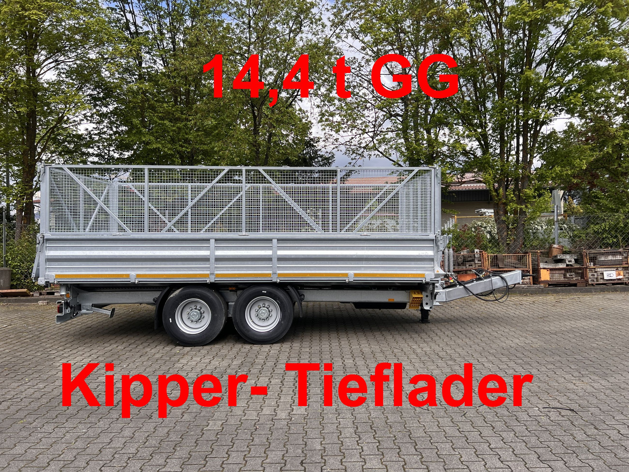 Möslein TTD 14  5,70 m  14 t Tandem- Kipper Tieflader 5,70 m lang, Breite Reifen-- Neufahrzeug -- - Reboque basculante: foto 1 Möslein TTD 14  5,70 m  14 t Tandem- Kipper Tieflader 5,70 m lang, Breite Reifen-- Neufahrzeug -- - Reboque basculante: foto 1