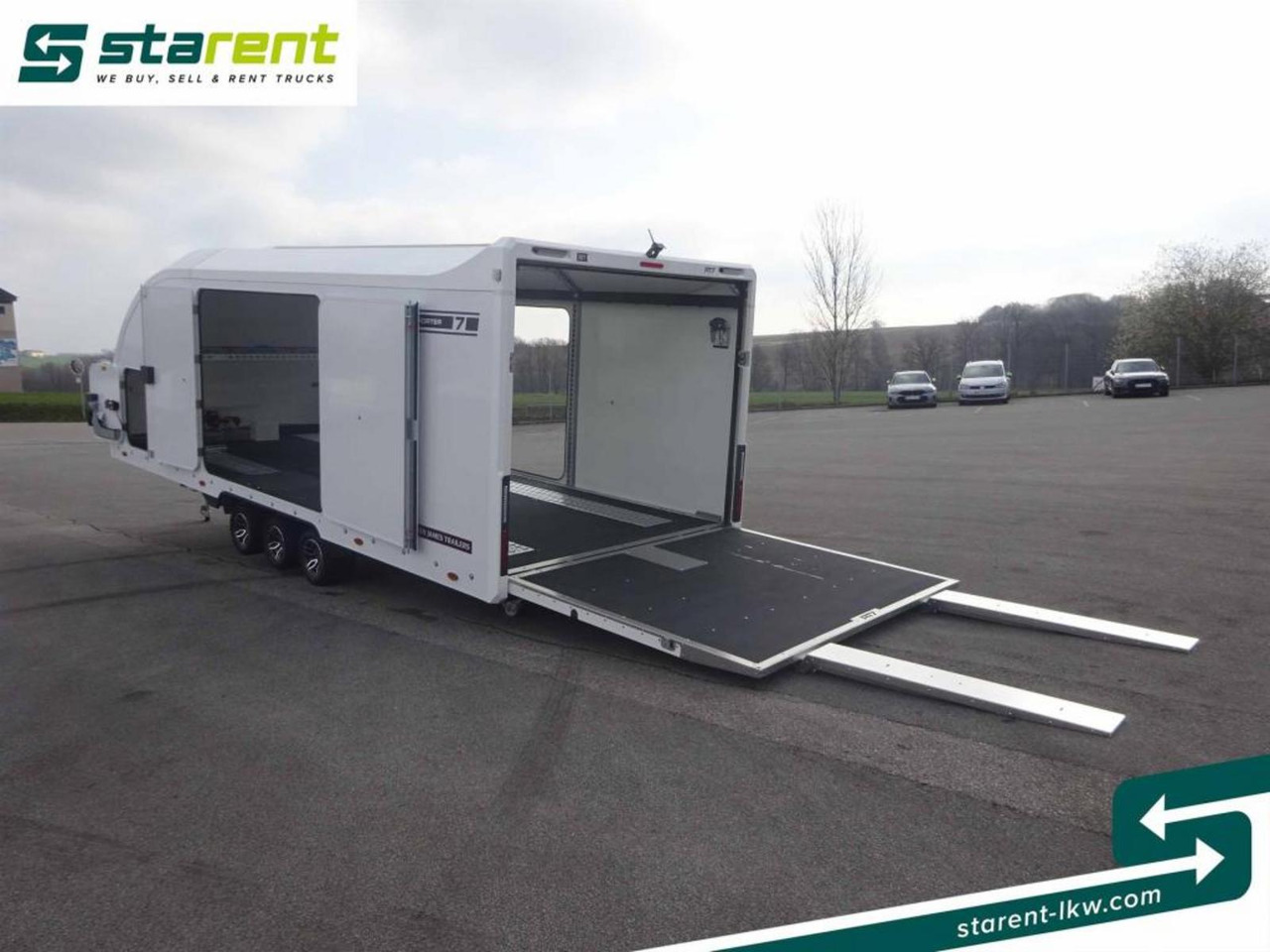 Reboque transporte de veículos novo Brian James Trailers Race Transporter 7, Seilwinde, elektrische Klappe: foto 13
