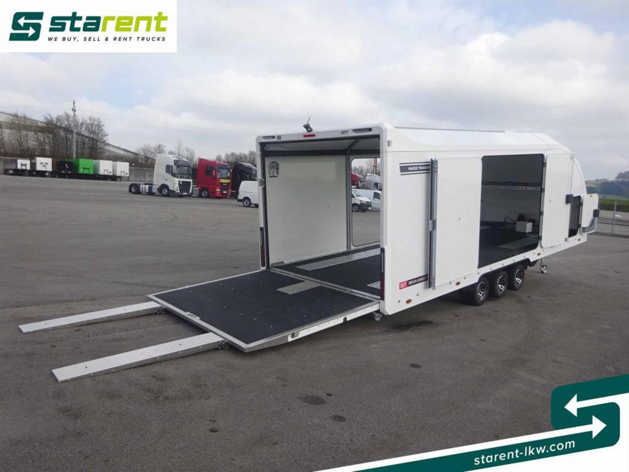 Reboque transporte de veículos novo Brian James Trailers Race Transporter 7, Seilwinde, elektrische Klappe: foto 11